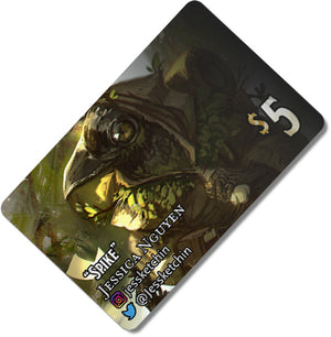 
                  
                    Load image into Gallery viewer, $5 Gift card depicting a black kenku bird
                  
                