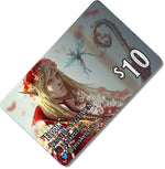 $10 Gift card depicting an elven prince and fairy